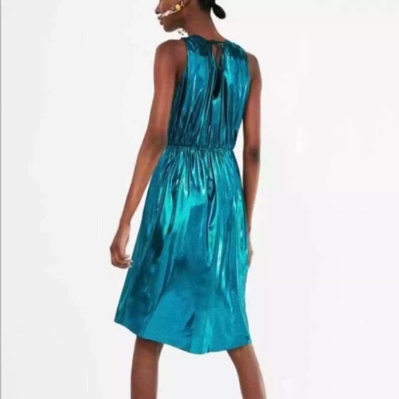 Zara Metallic Mini Dress - Picture 2 of 6
